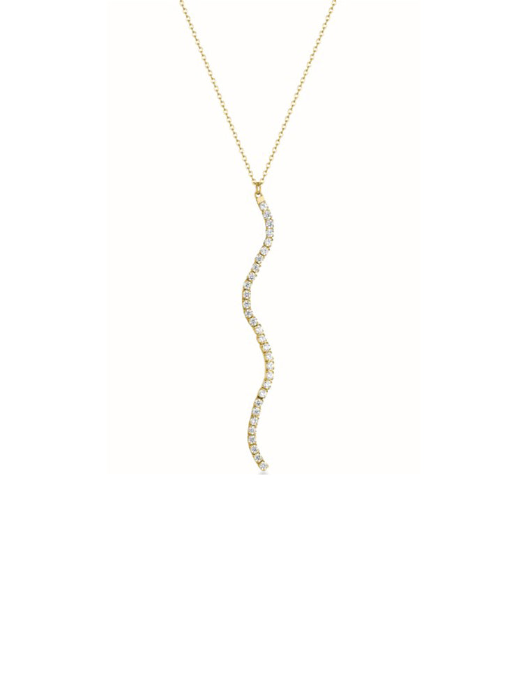 COLLANA DONNA CON PENDENTE A S IN ACCIAIO DORATO BROSWAY
