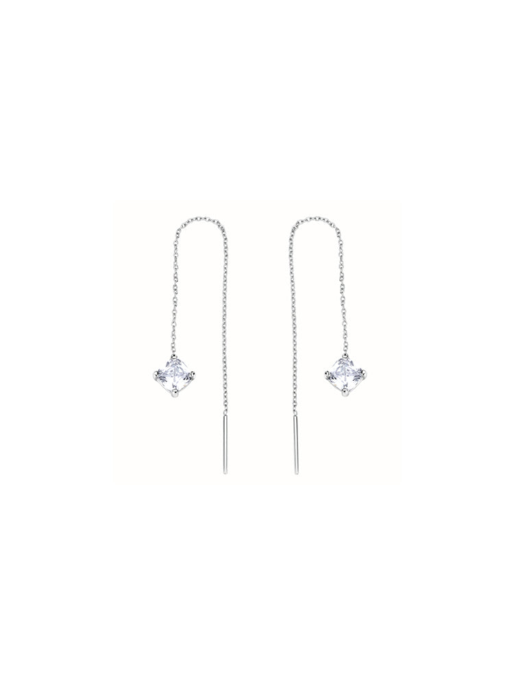 ORECCHINI DONNA AFFINITY PENDENTI CON CRISTALLO BIANCO BROSWAY