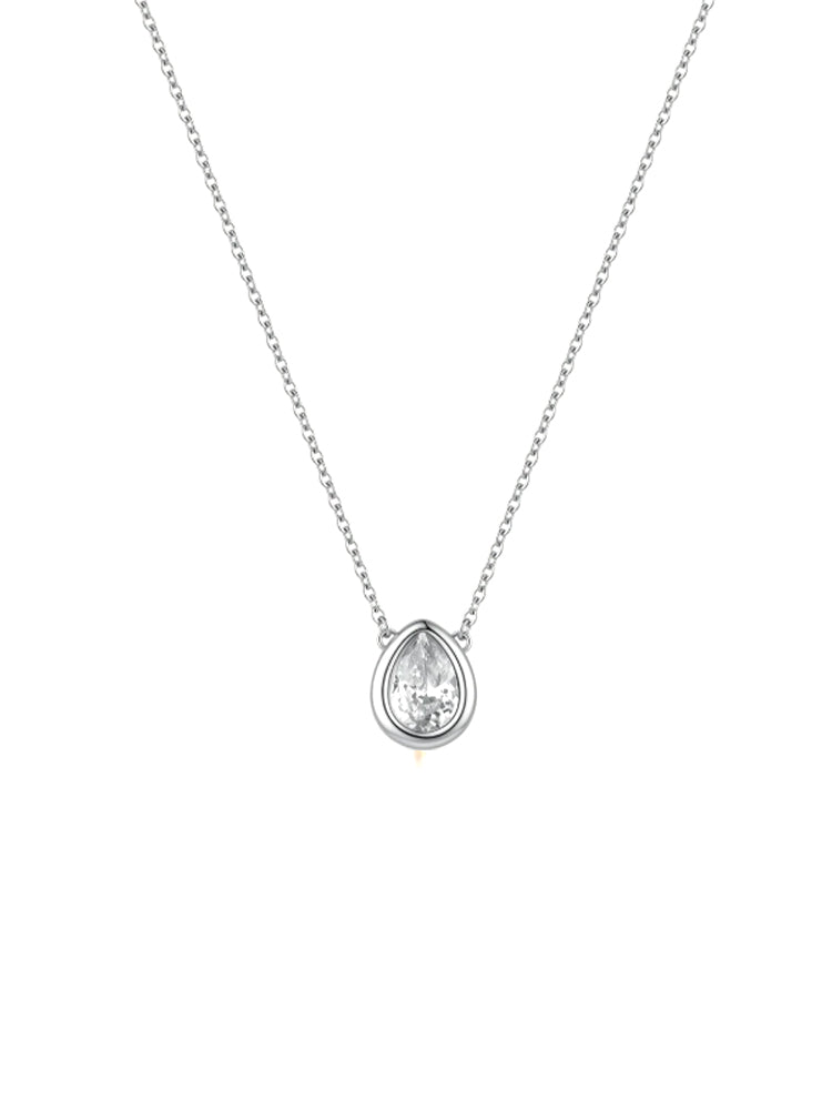 COLLANA DONNA GLOW PUNTO LUCE A GOCCIA IN ACCIAIO BROSWAY