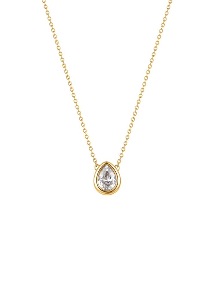 COLLANA DONNA GLOW DORATA CON PUNTO LUCE A GOCCIA BROSWAY
