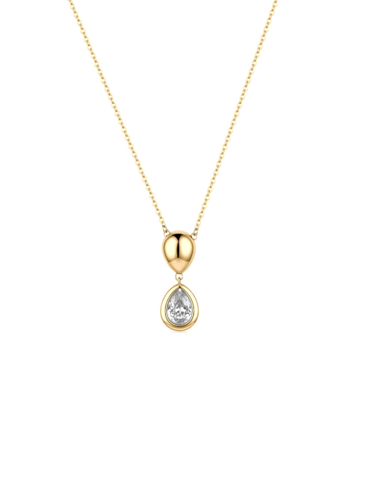 COLLANA DONNA GLOW DORATA CON GOCCIA PENDENTE BROSWAY