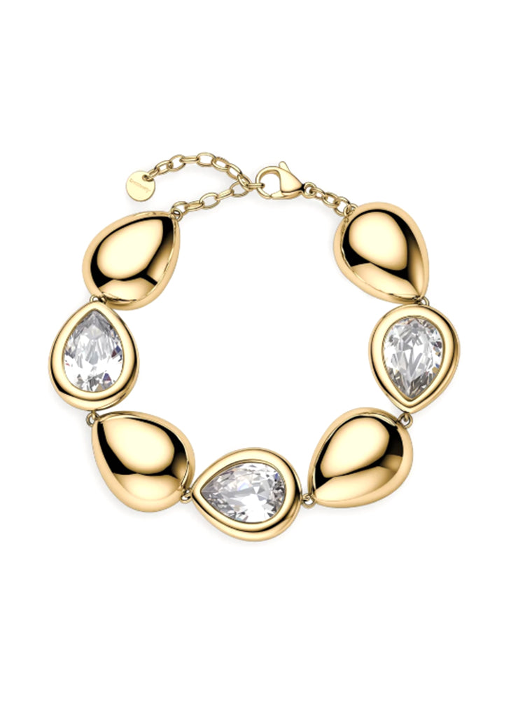 BRACCIALE DONNA GLOW DORATO CON ELEMENTI A GOCCIA GRANDI BROSWAY