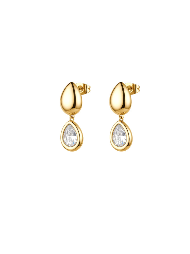 ORECCHINI DONNA GLOW PENDENTI DORATI A GOCCIA BROSWAY