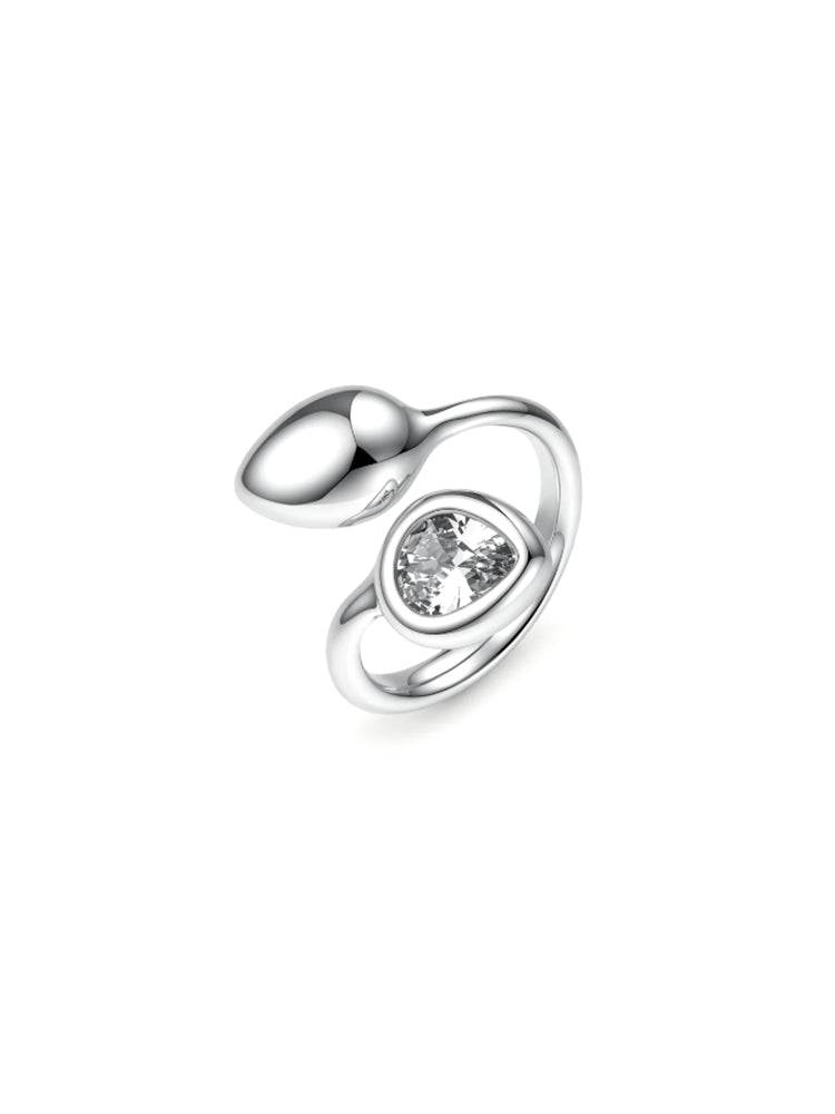 ANELLO DONNA GLOW CONTRARIE' CON ELEMENTI A GOCCIA MIS 16 BROSWAY
