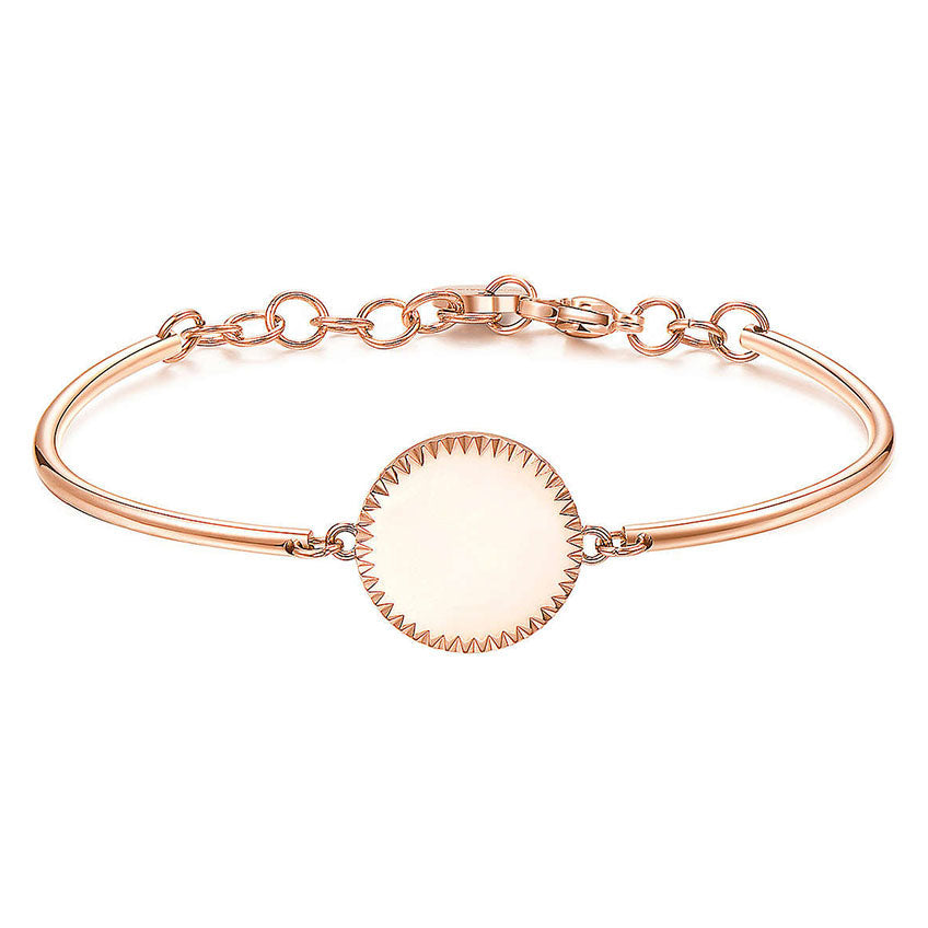 BRACCIALE DONNA CHAKRA, ROSATO CON PIASTRINA BROSWAY