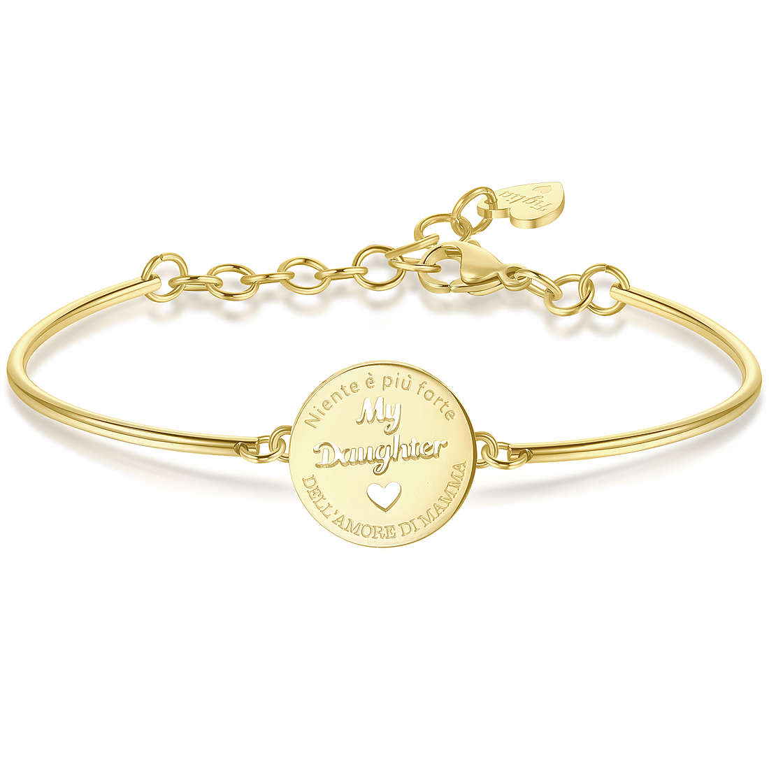 BRACCIALE DONNA CHAKRA, RIGIDO, FIGLIA, DORATO BROSWAY