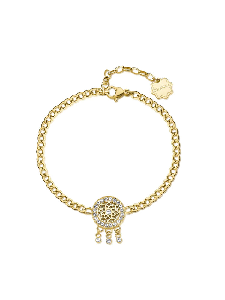 BRACCIALE DONNA CHAKRA ACCHIAPPASOGNI IN ACCIAIO DORATO BROSWAY