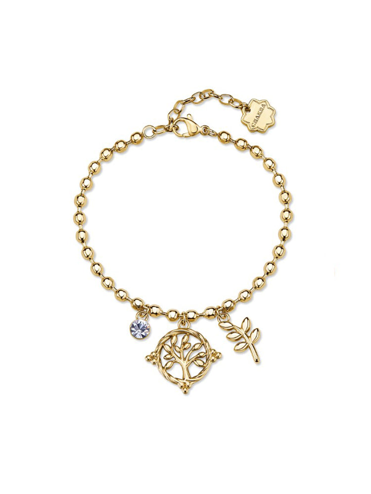 BRACCIALE DONNA DORATO CON ALBERO DELLA VITA PENDENTE BROSWAY