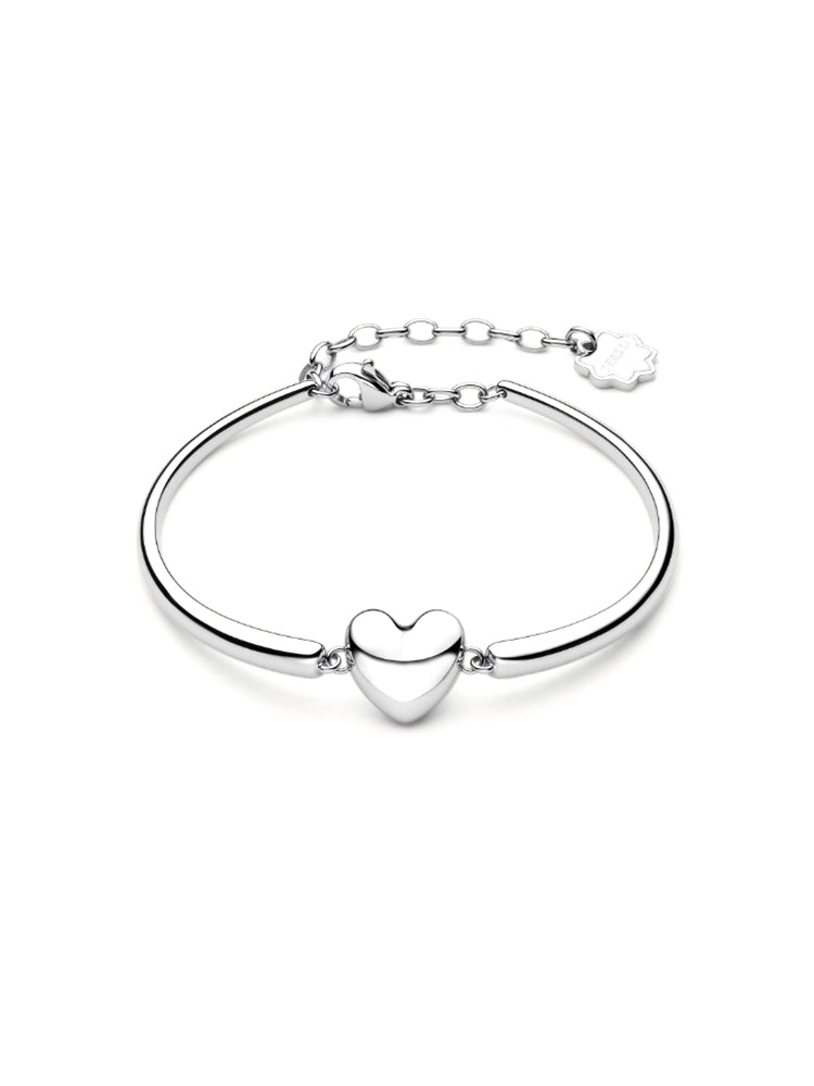 BRACCIALE DONNA IN ACCIAIO SEMI RIGIDO CON CUORE BROSWAY