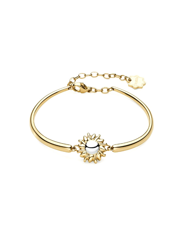BRACCIALE DONNA DORATO SEMIRIGIDO CON SOLE BROSWAY
