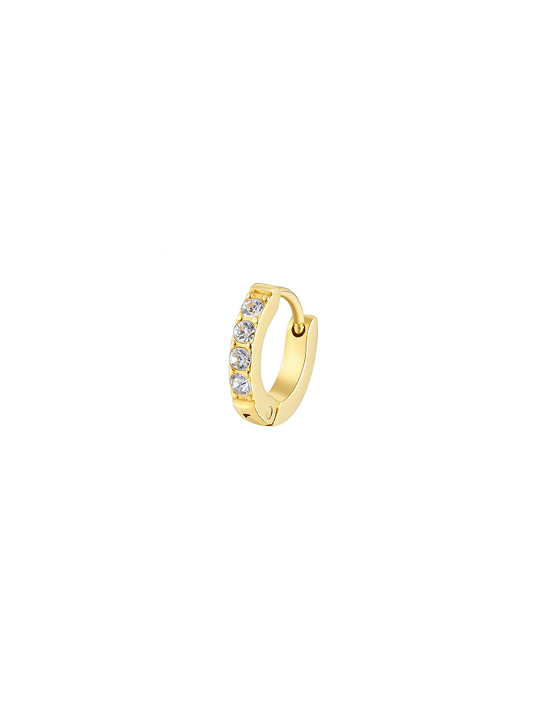 MONO ORECCHINO DONNA CHAKRA IN ACCIAIO,PVD ORO BOCCOLO, BROSWAY