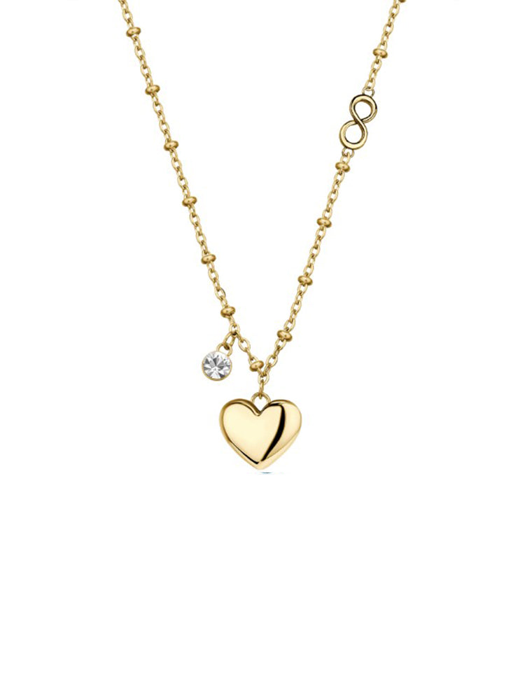 COLLANA DONNA DORATA CON CUORE PENDENTE BROSWAY