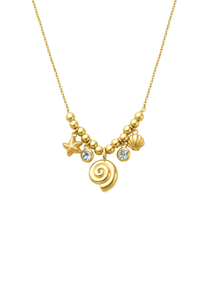 COLLANA DONNA CHAKRA VIAGGI IN ACCIAIO DORATO BROSWAY