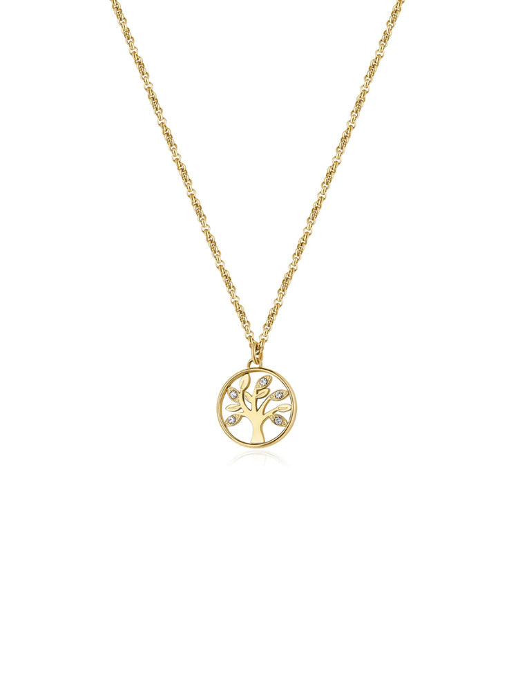 COLLANA DONNA CHAKRA ALBERO DELLA VITA IN ACCIAIO DORATO BROSWAY