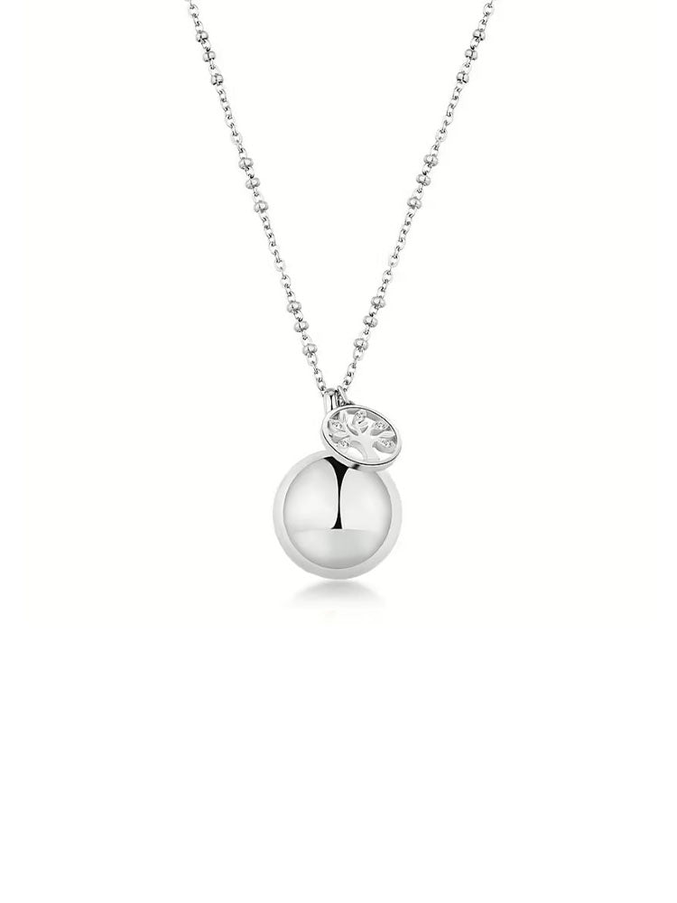 COLLANA CHIAMA ANGELI IN ACCIAIO CON ALBERO DELLA VITA PENDENTE COLLEZIONE CHAKRA BROSWAY