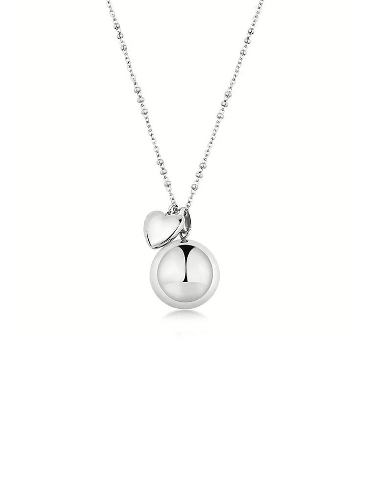COLLANA CHIAMA ANGELI IN ACCIAIO CON CUORE PENDENTE COLLEZIONE CHAKRA BROSWAY