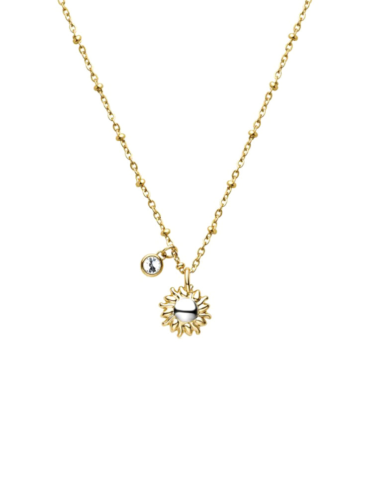 COLLANA DONNA DORATA CON SOLE CHAKRA BROSWAY