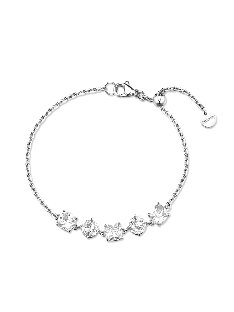 BRACCIALE DONNA DREAMING IN ACCIAIO CON CRISTALLI BIANCHI BROSWAY