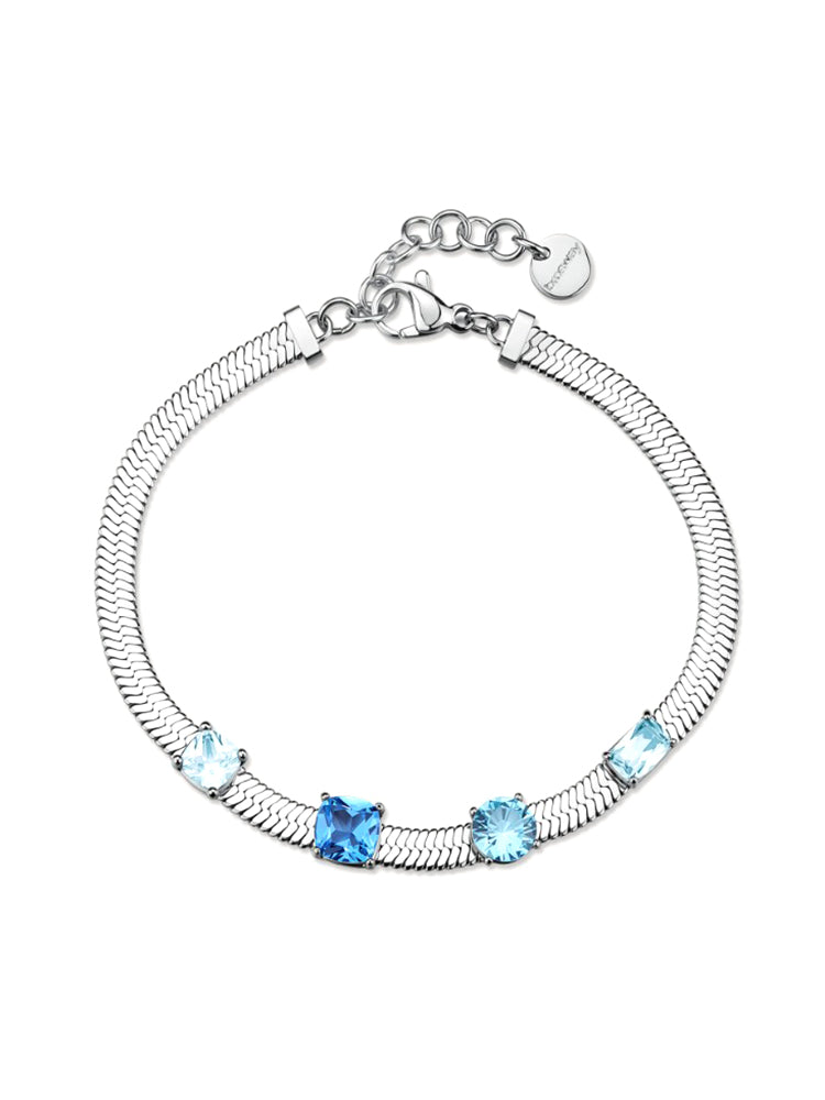 BRACCIALE DONNA DREAMING IN ACCIAIO CON ZIRCONI BLU BROSWAY