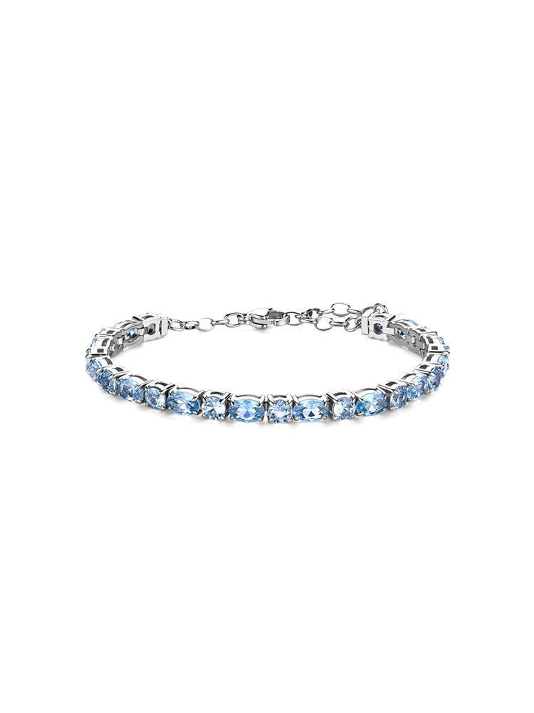 BRACCIALE DONNA DREAMING TENNIS IN ACCIAIO CON ZIRCONI AZZURRI BROSWAY