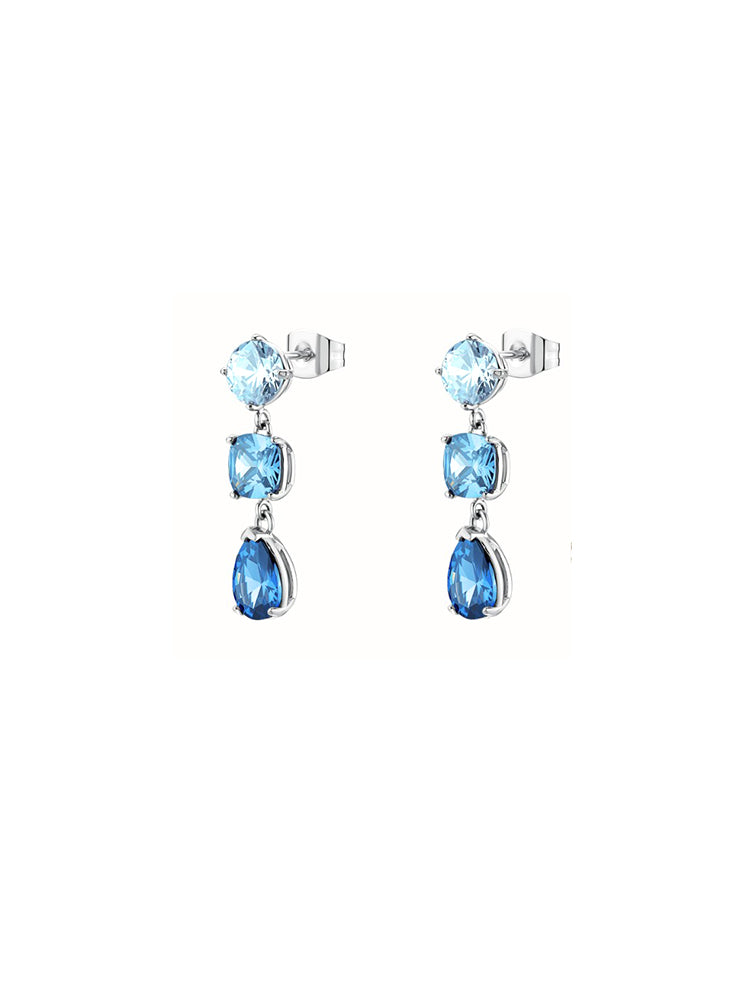 ORECCHINI DONNA DREAMING PENDENTI CON ZIRCONI BLU BROSWAY