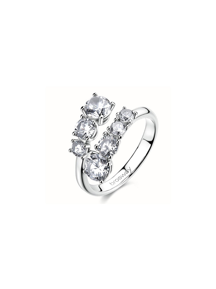 ANELLO DONNA DREAMING APERTO CON ZIRCONI BIANCHI MIS 18 BROSWAY