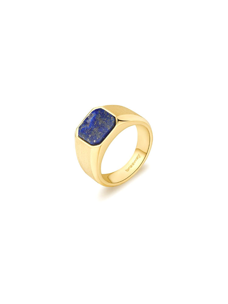 ANELLO UOMO INK SIGILLO IN ACCIAIO COLOR ORO GIALLO MISURA 11 BROSWAY