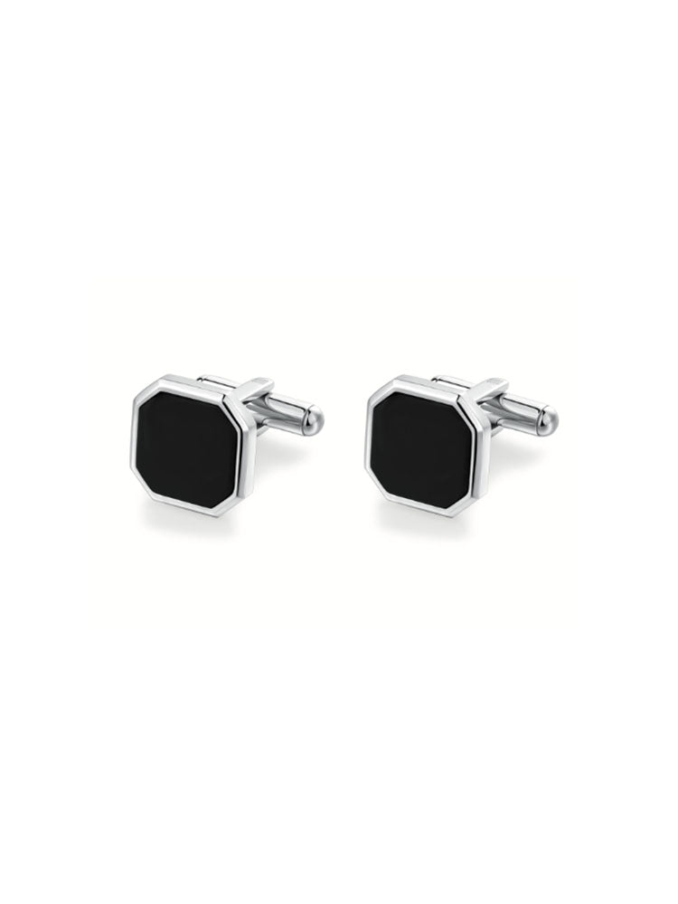 GEMELLI UOMO INK IN ACCIAIO CON ONICE NERO BROSWAY