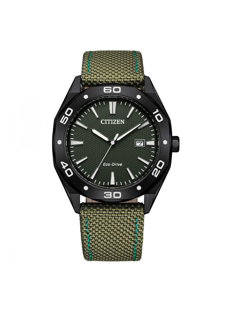 OROLOGIO UOMO METROPOLITAN SPORT CON CINTURINO IN TESSUTO VERDE CITIZEN