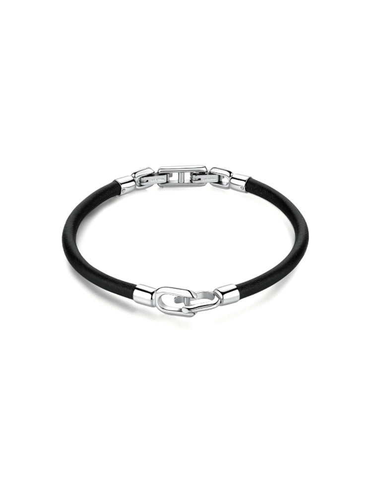 BRACCIALE UOMO NEMESI IN PELLE E ACCIAIO BROSWAY