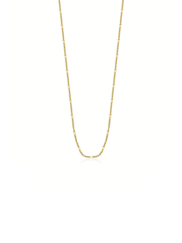 COLLANA DONNA IN ACCIAIO A CATENA FINITURA ORO COLLEZIONE ESSENTIAL BROSWAY