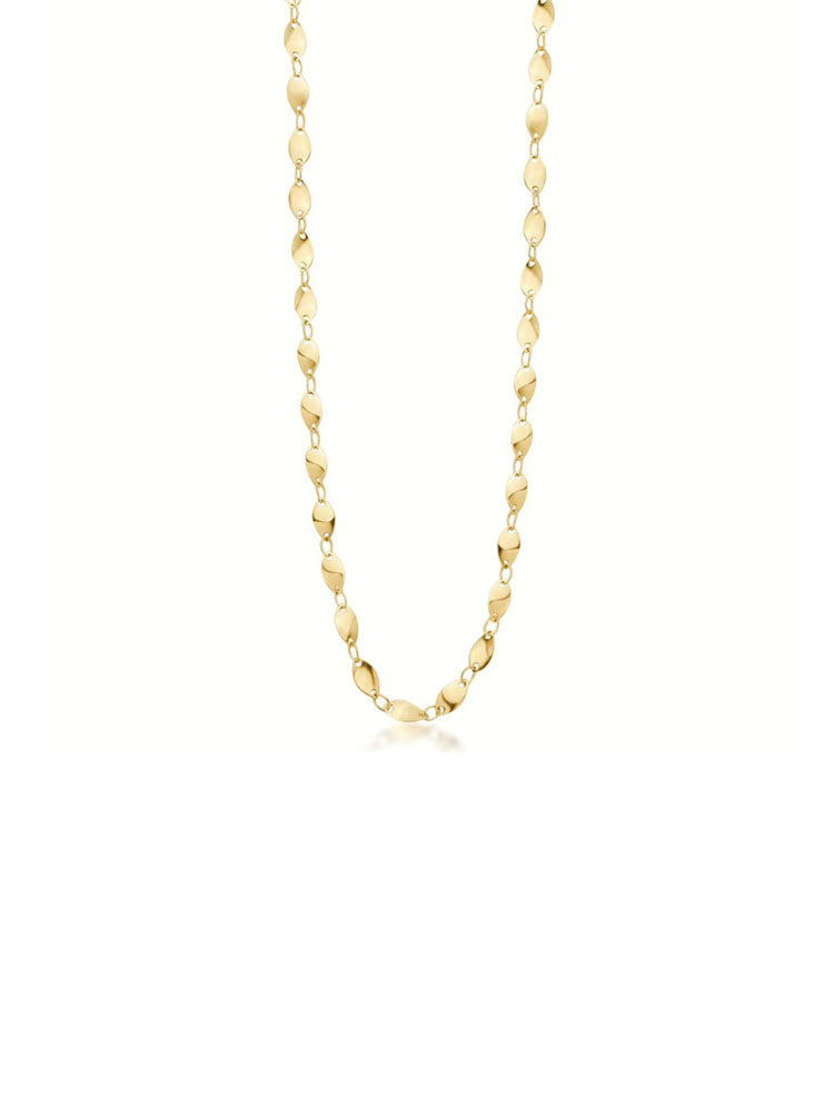 COLLANA DONNA IN ACCIAIO A CATENA FINITURA ORO COLLEZIONE ESSENTIAL BROSWAY