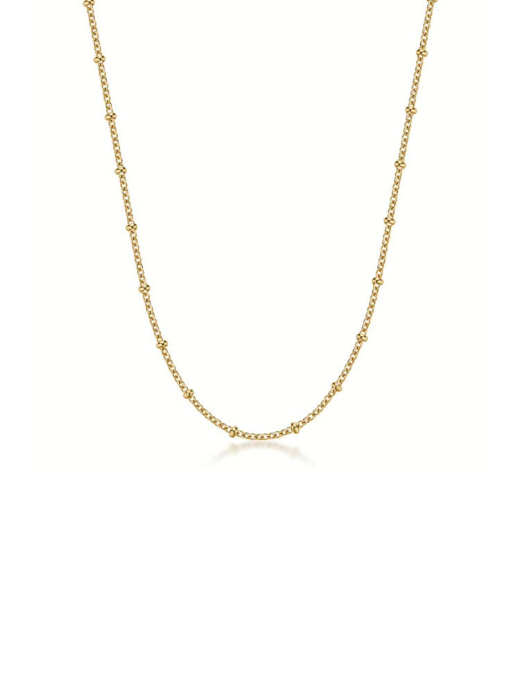 COLLANA DONNA IN ACCIAIO A CATENA FINITURA ORO COLLEZIONE ESSENTIAL BROSWAY