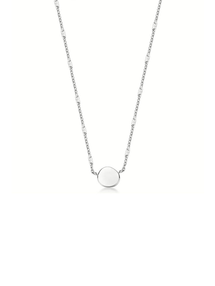 COLLANA DONNA IN ACCIAIO A CATENA CON PIASTRINA CENTRALE COLLEZIONE ESSENTIAL BROSWAY