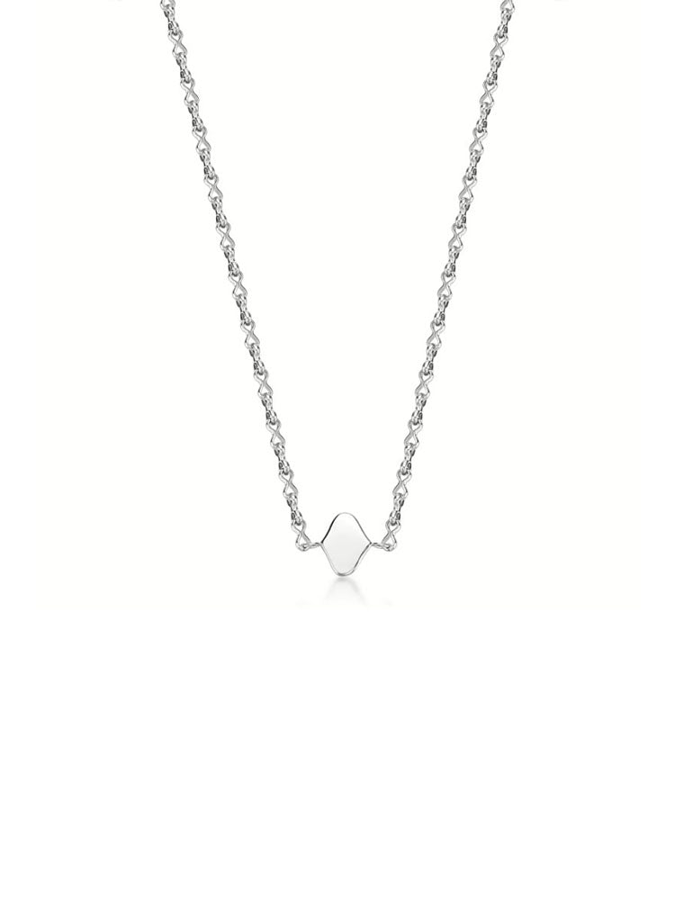 COLLANA DONNA IN ACCIAIO A CATENA CON PIASTRINA CENTRALE COLLEZIONE ESSENTIAL BROSWAY