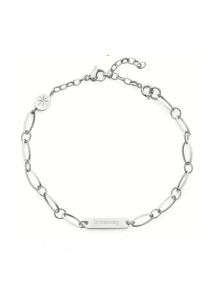 BRACCIALE DONNA IN ACCIAIO A CATENA  COLLEZIONE ESSENTIAL BROSWAY