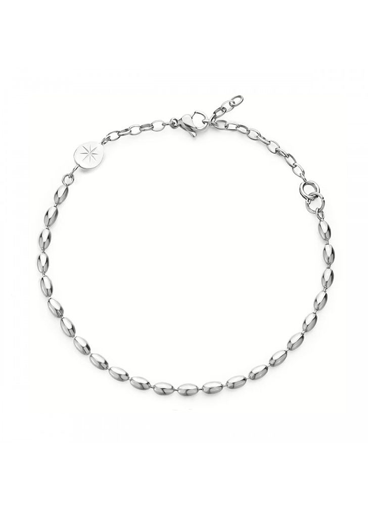 BRACCIALE DONNA IN ACCIAIO CATENA A GRANI COLLEZIONE ESSENTIAL BROSWAY
