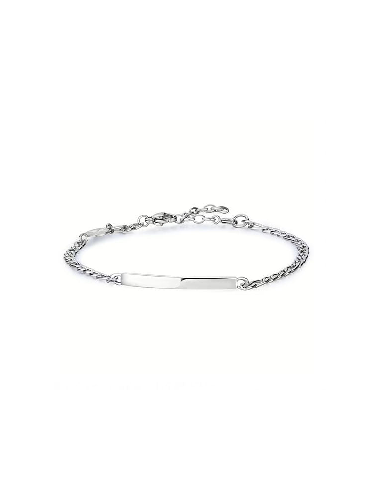 BRACCIALE DONNA IN ACCIAIO  COLLEZIONE ESSENTIAL A CATENA CON PIASTRINA CENTRALE BROSWAY