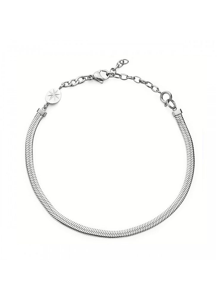 BRACCIALE DONNA IN ACCIAIO A CATENA SNAKE COLLEZIONE ESSENTIAL BROSWAY