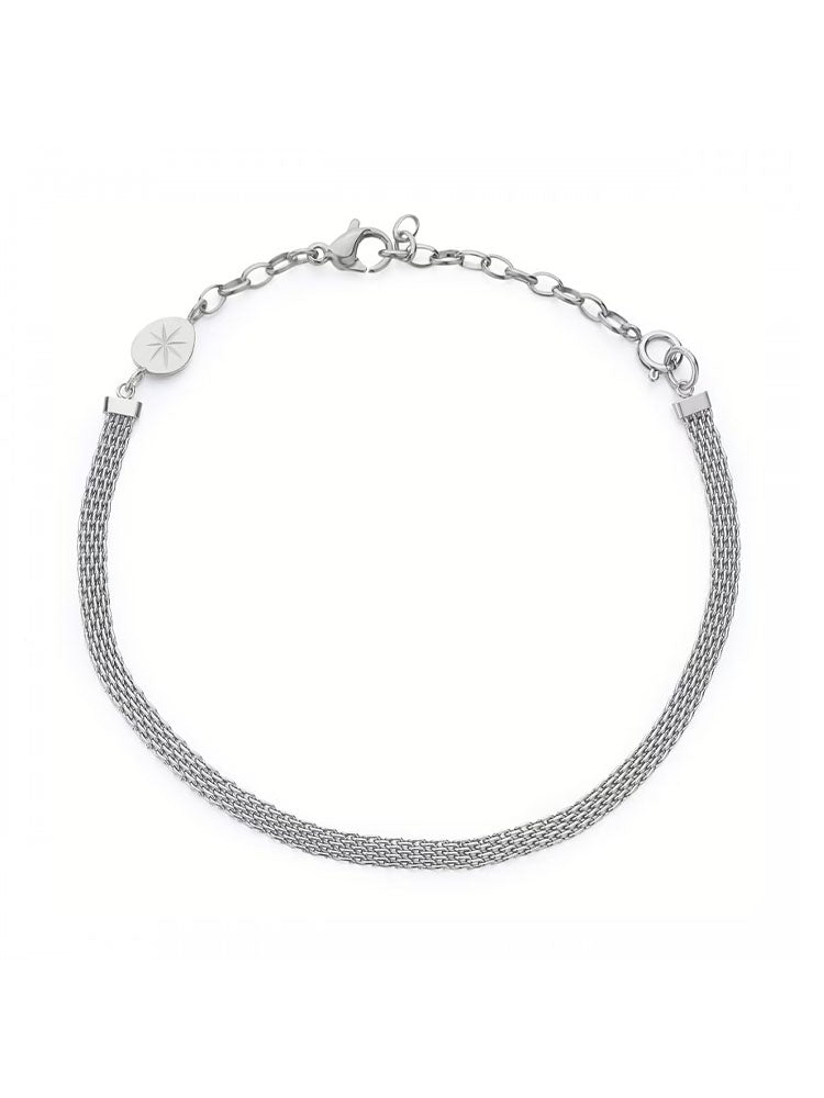 BRACCIALE DONNA IN ACCIAIO A CATENA MAGLIA MILANO COLLEZIONE ESSENTIAL BROSWAY