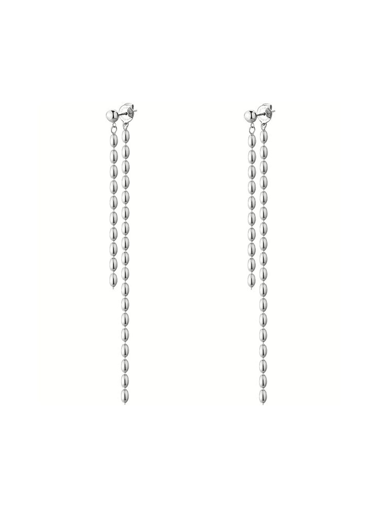 ORECCHINI DONNA PENDENTI IN ACCIAIO A GRANI COLLEZIONE ESSENTIAL BROSWAY