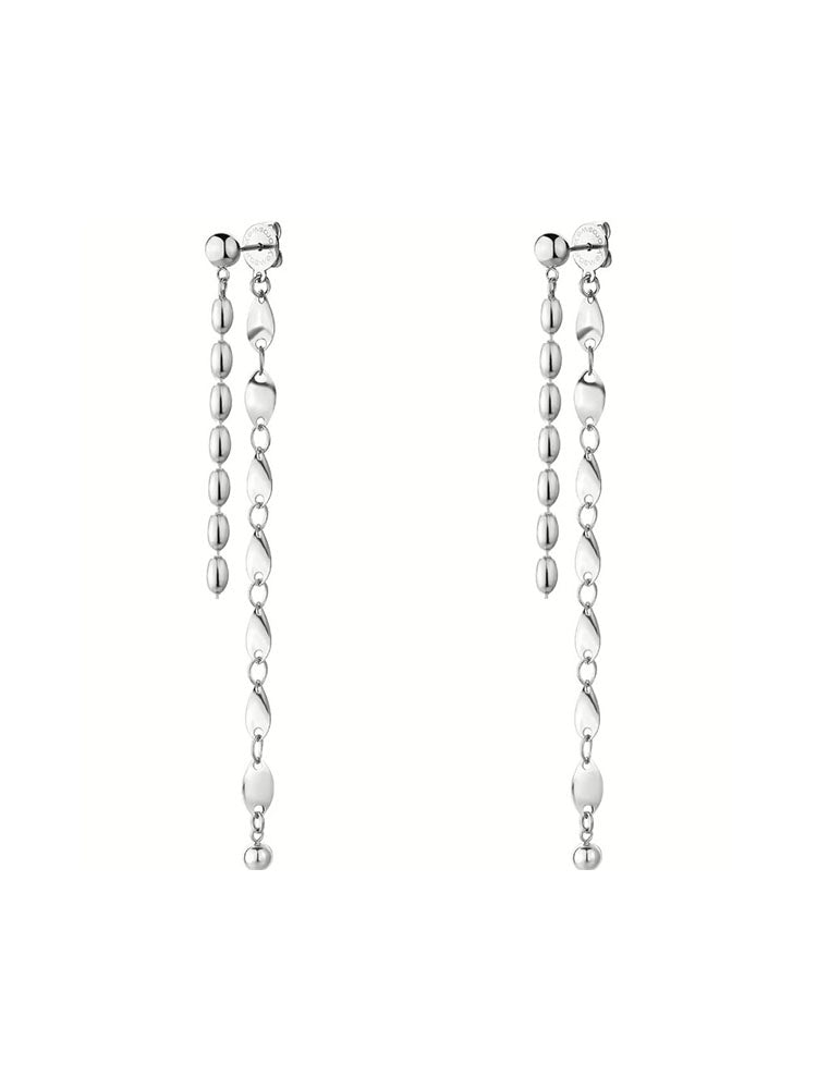 ORECCHINI DONNA PENDENTI IN ACCIAIO A GRANI COLLEZIONE ESSENTIAL BROSWAY