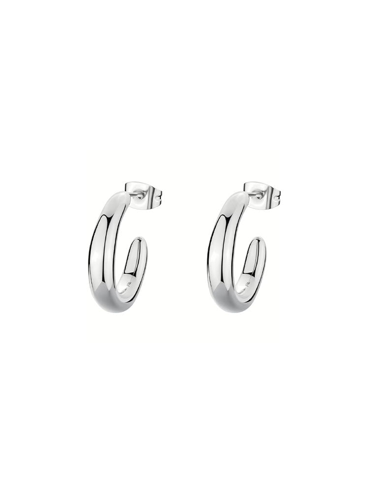 ORECCHINI DONNA IN ACCIAIO A CERCHIO COLLEZIONE ESSENTIAL BROSWAY