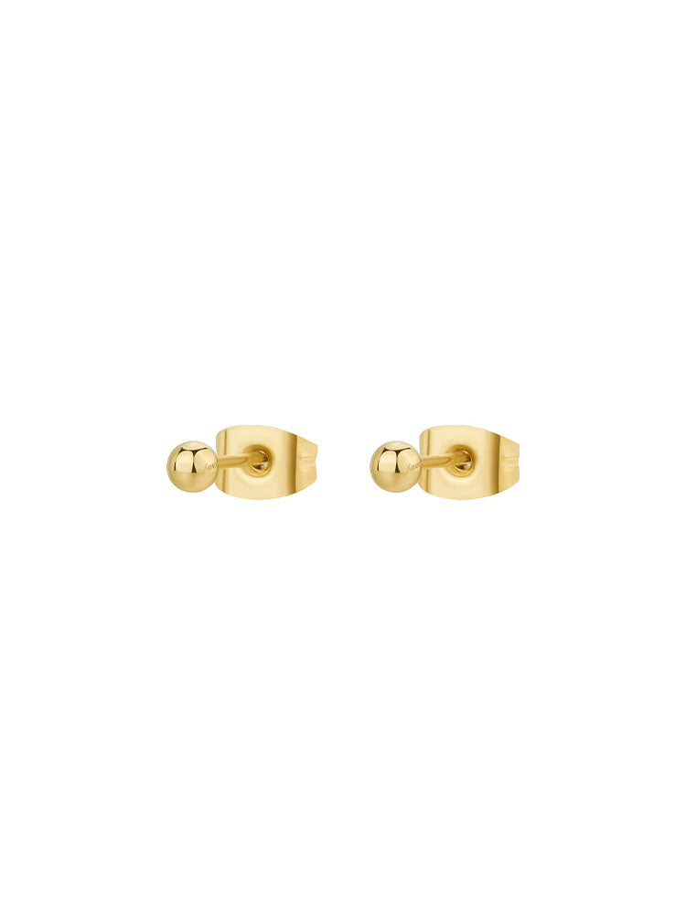 ORECCHINI DONNA IN ACCIAIO A LOBO FINITURA IN ORO COLLEZIONE ESSENTIAL BROSWAY