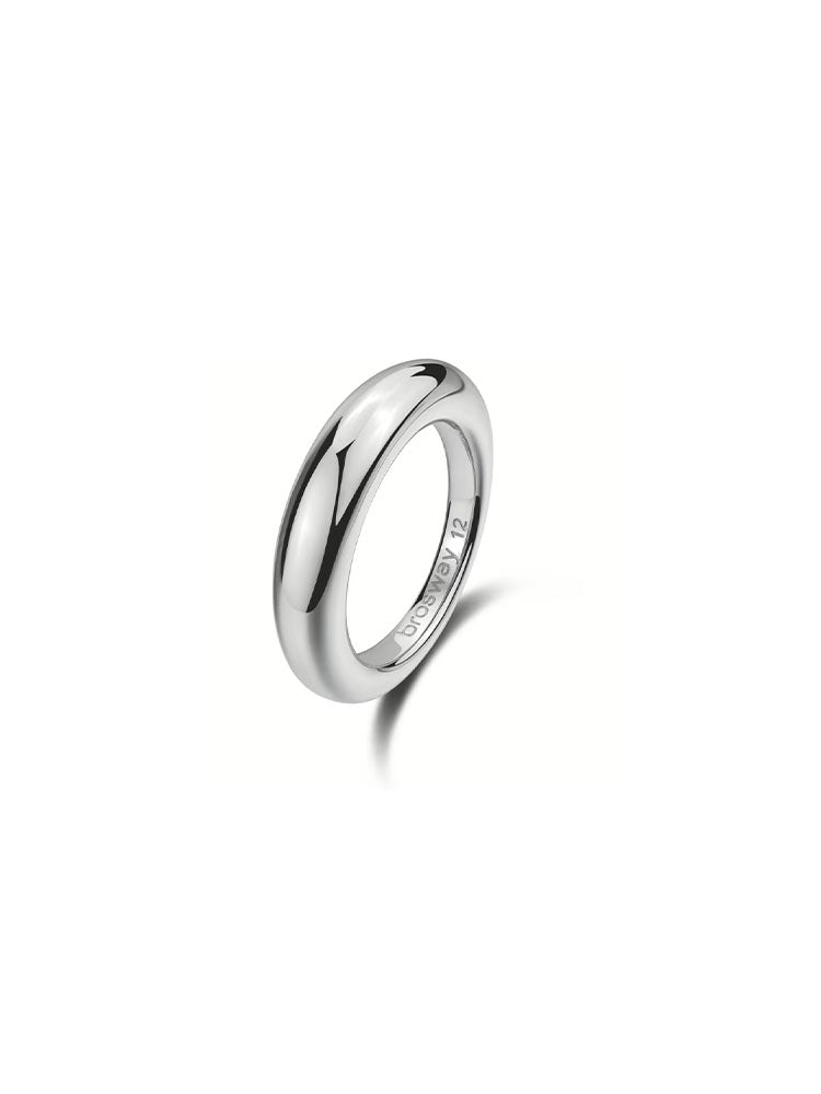 ANELLO DONNA IN ACCIAIO A FASCIA COLLEZIONE ESSENTIAL MISURA 18  BROSWAY