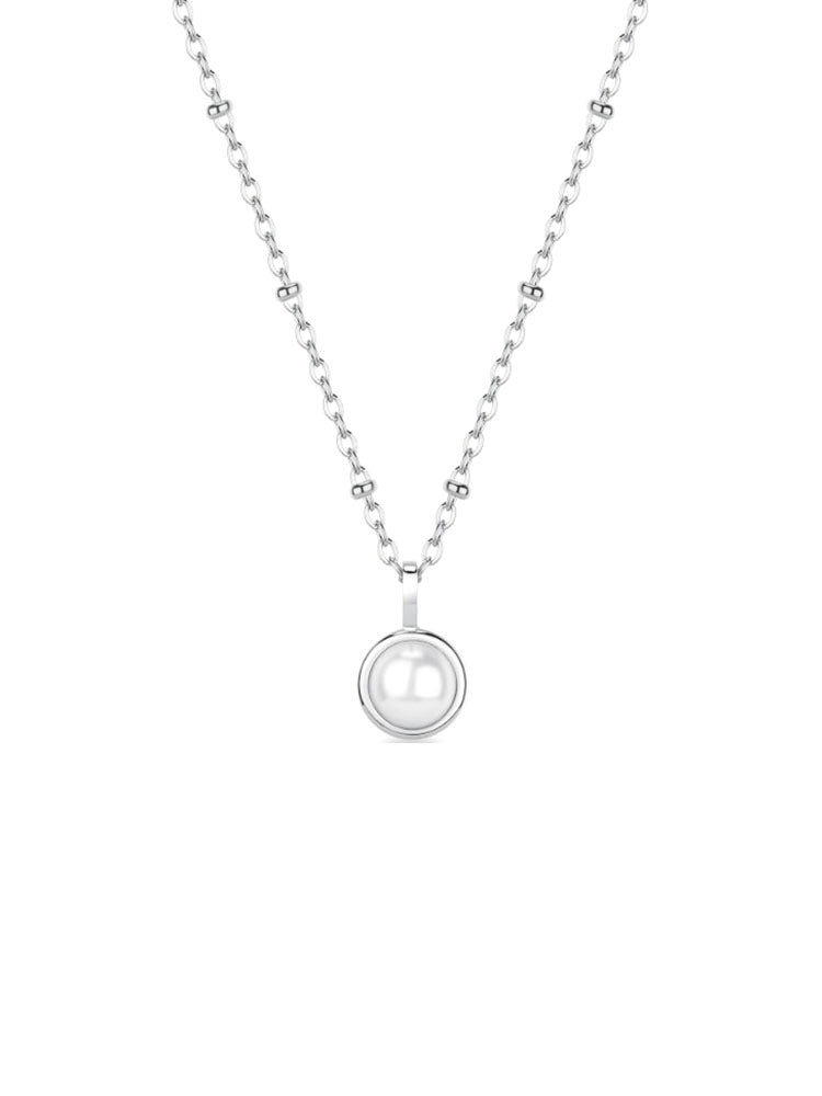 COLLANA DONNA IN ACCIAIO CON PERLA PENDENTE BROSWAY
