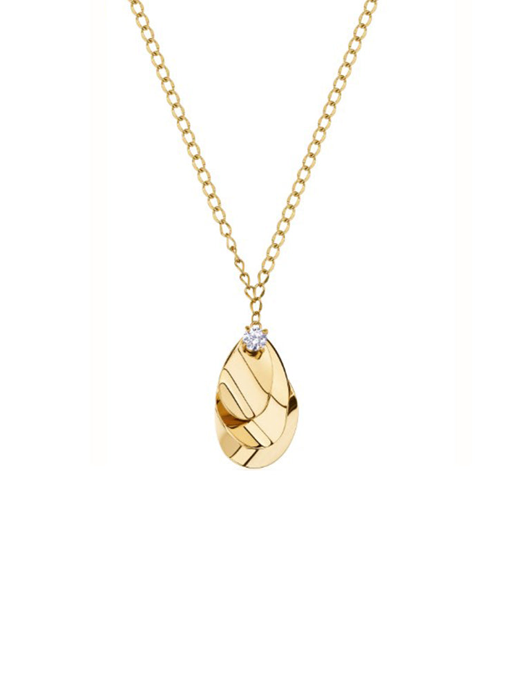 COLLANA DONNA DORATA CON PENDENTI E CRISTALLO BROSWAY