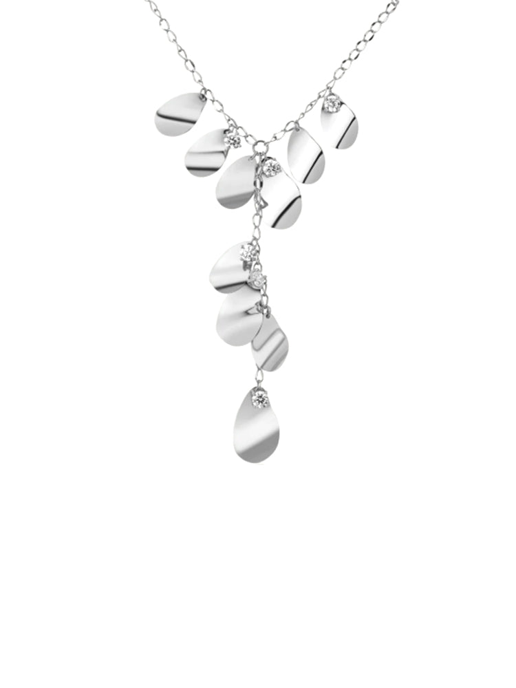 COLLANA DONNA BLOOM IN ACCIAIO CON ELEMENTI PENDENTI E CRISTALLI BROSWAY