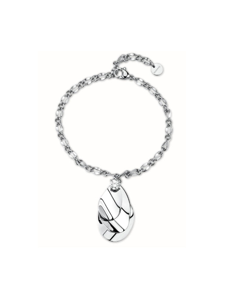 BRACCIALE DONNA BLOOM IN ACCIAIO CON PENDENTI E CRISTALLO BROSWAY