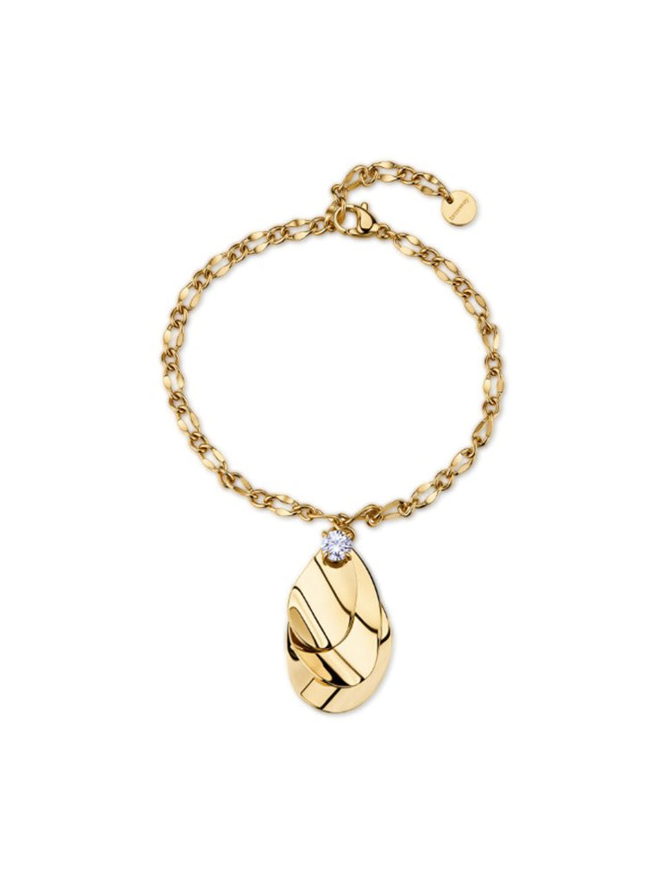 BRACCIALE DONNA DORATO CON PENDENTI E CRISTALLO BROSWAY
